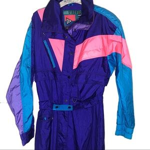 Black Bear ski suit, color block size large
